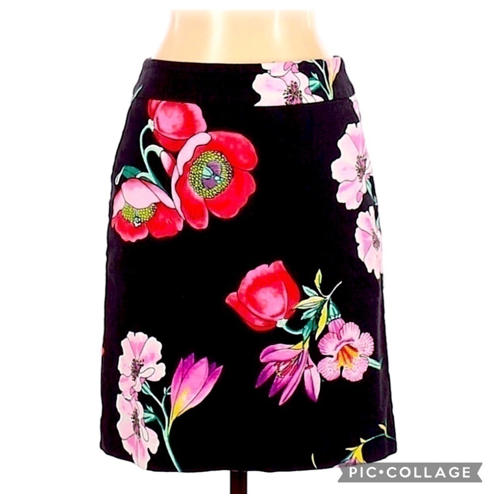 Ann Taylor Floral A-Line Casual Skirt